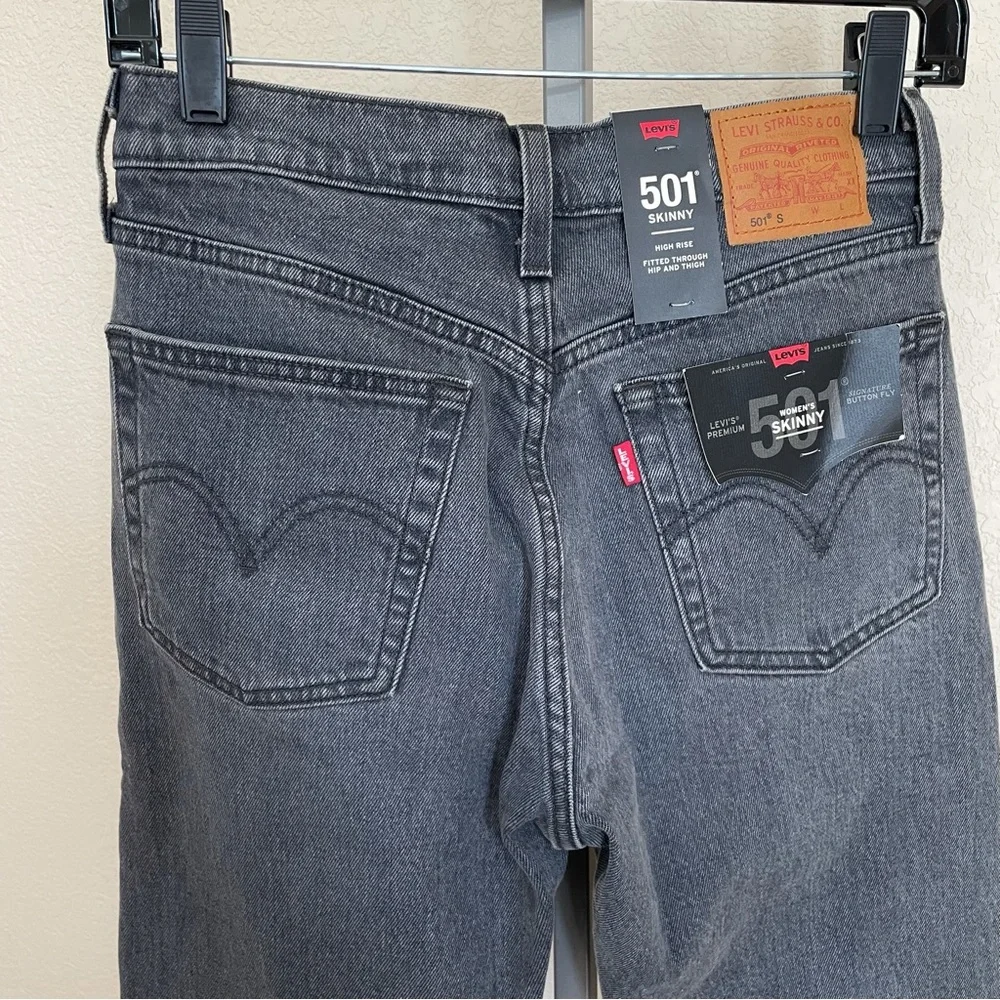 Levi's Premium 501 Skinny Leg High Rise Denim Jeans 25x30 NWT